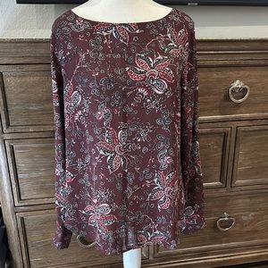 Floral paisley Long Sleeve Women's Top